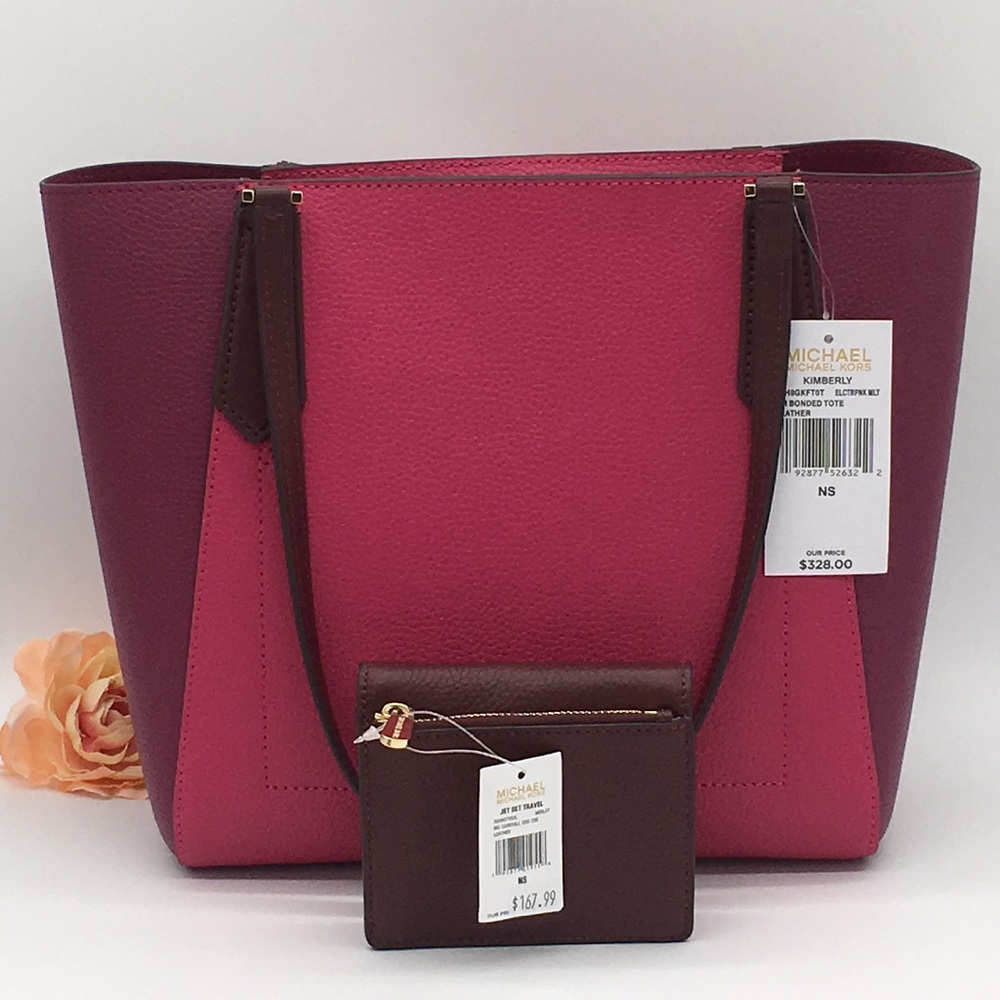 MICHAEL KORS KIMBERLY SM BONDED TOTE & WALLET SET - Picture 3 of 8